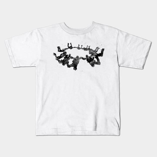 Team Group Skydiver Kids T-Shirt by erzebeth